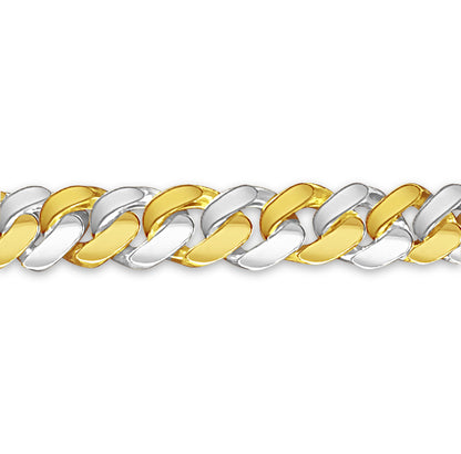 Handmade Solid Gold Curb Bracelet , 7mm