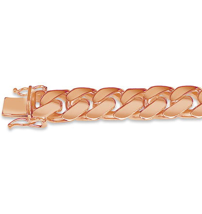 Handmade Solid Gold ID Curb Bracelet , 13mm