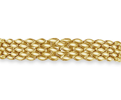 Handmade Solid Gold Diamond ID Panther Bracelet , 12mm