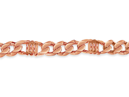 Handmade Solid Gold Curb & Bar Bracelet , 11mm