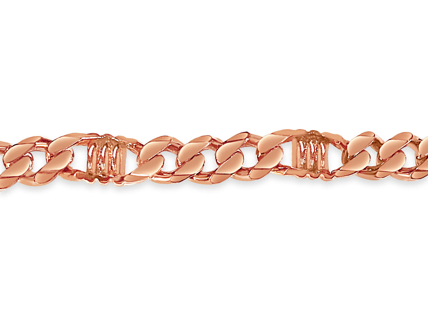 Handmade Solid Gold Curb & Bar Necklace , 11mm