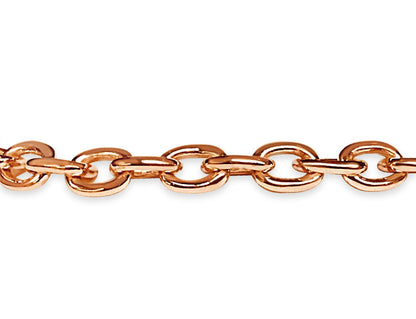 Handmade Solid Gold Fancy Rolo Necklace , 5mm