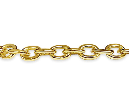 Handmade Solid Gold Fancy Rolo Necklace , 5mm