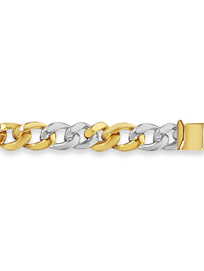 Handmade Solid Gold Curb Necklace , 13mm