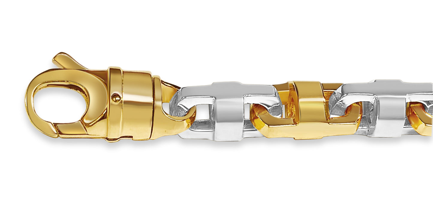 Handmade Solid Gold Anchor Mariner Necklace , 12mm