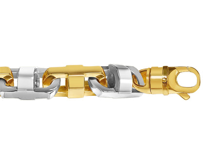 Handmade Solid Gold Anchor Mariner Necklace , 15mm
