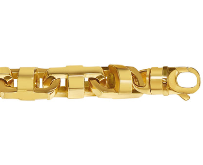 Handmade Solid Gold Anchor Mariner Necklace , 15mm