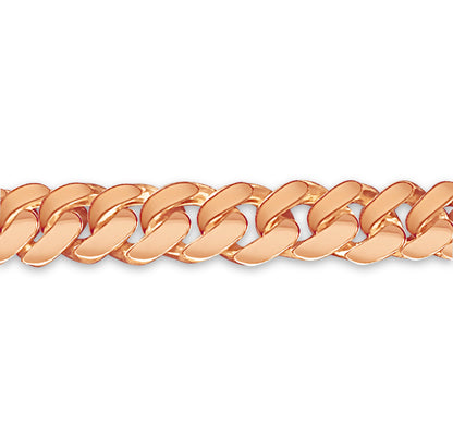 Handmade Solid Gold Curb Bracelet , 7mm