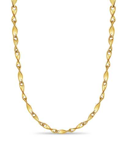 Handmade Solid Gold Twist Necklace , 4mm