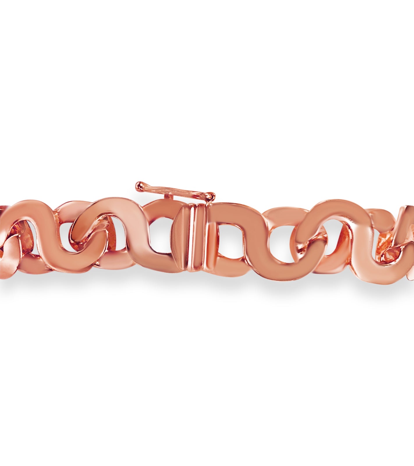 Handmade Solid Gold Flat Bracelet , 12mm