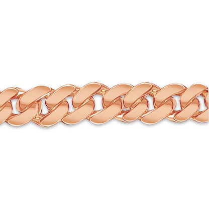 Handmade Solid Gold Curb Bracelet , 12mm