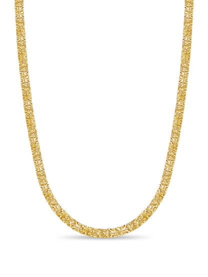 Handmade Solid Gold Nugget Necklace , 7mm