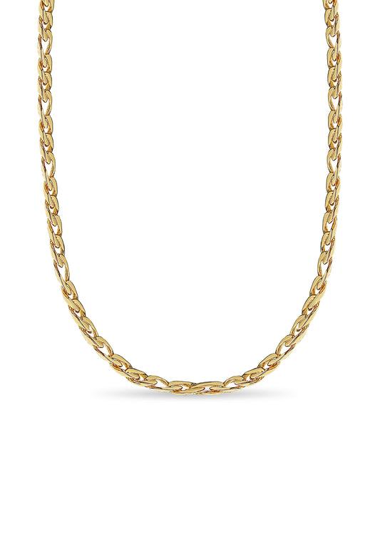 Handmade Solid Gold Figaro Necklace , 8mm
