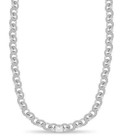 Handmade Solid Gold Flat Necklace , 12mm