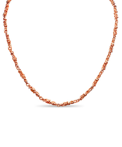 Handmade Solid Gold Nugget Necklace , 5mm
