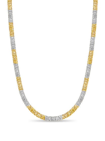 Handmade Solid Gold Nugget Necklace , 7mm