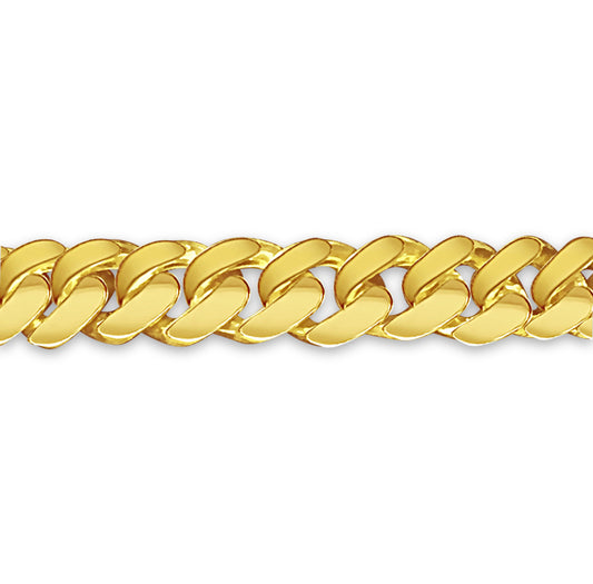 Handmade Solid Gold Curb Necklace , 7mm