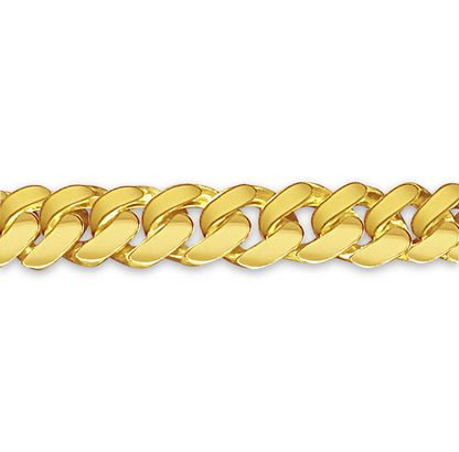 Handmade Solid Gold Curb Bracelet , 7mm