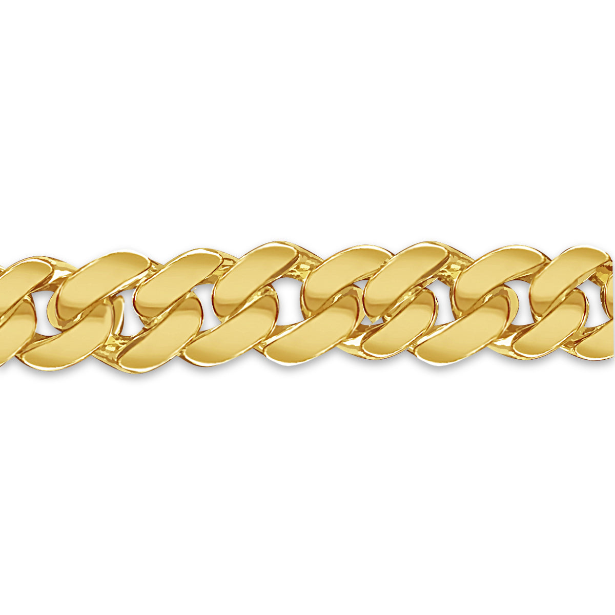 Handmade Solid Gold Curb Necklace , 12mm