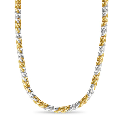 Handmade Solid Gold Miami Cuban Necklace , 13mm
