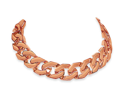 Handmade Solid Gold Curb Bracelet , 15mm