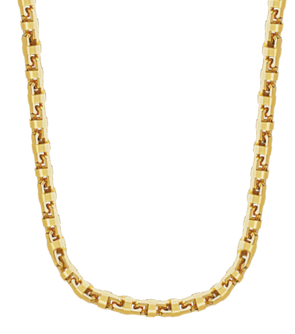 Handmade Solid Gold Anchor Mariner Necklace , 12mm