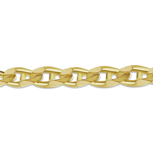 Handmade Solid Gold Anchor Mariner Bracelet , 15mm