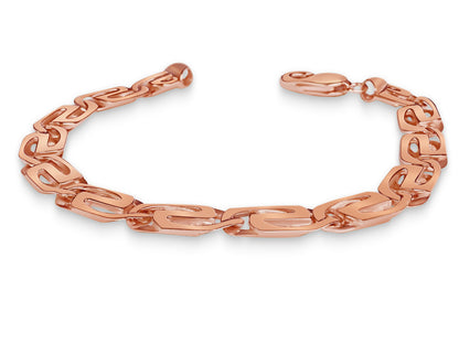 Handmade Solid Gold Tiger Eye Bracelet , 9mm