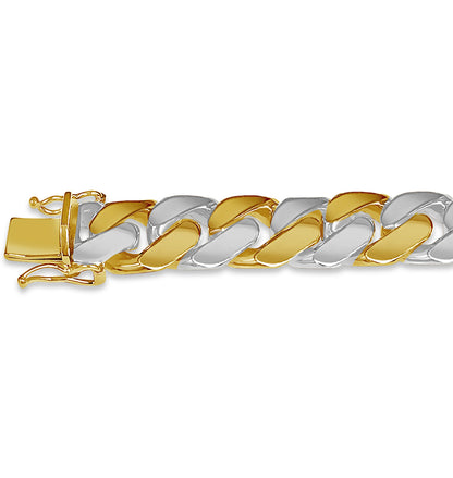 Handmade Solid Gold ID Curb Bracelet , 13mm