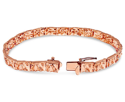 Handmade Solid Gold Nugget Bracelet , 6mm