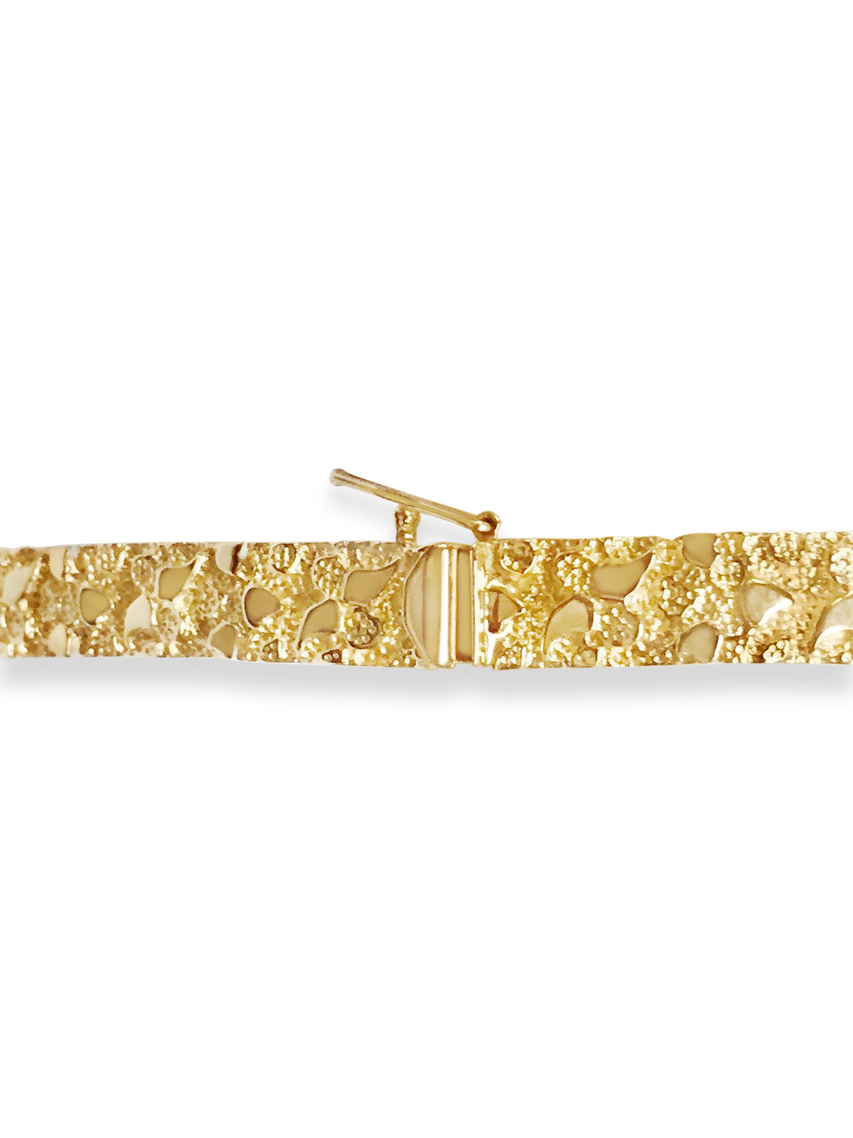 Handmade Solid Gold Nugget Bracelet , 7mm