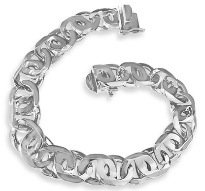 Handmade Solid Gold Tiger Eye Bracelet , 11mm