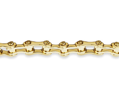Handmade Solid Gold Motorcycle/Bike Chain Bracelet , 12mm