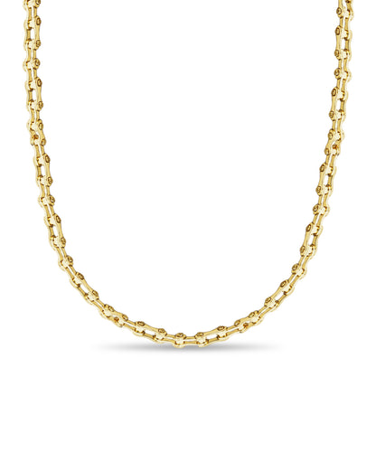 Handmade Solid Gold Motorcycle/Bike Chain Necklace , 12mm