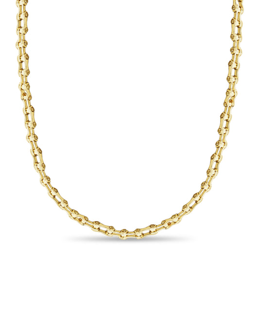 Handmade Solid Gold Motorcycle/Bike Chain Necklace , 12mm