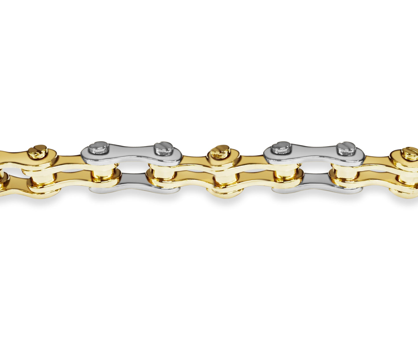 Handmade Solid Gold Motorcycle/Bike Chain Bracelet , 12mm