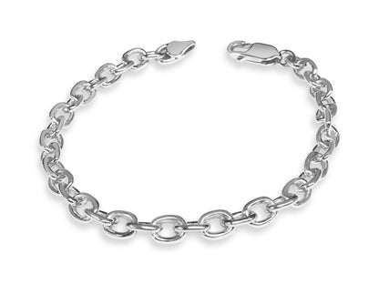 Handmade Solid Gold Fancy Rolo Bracelet , 6mm