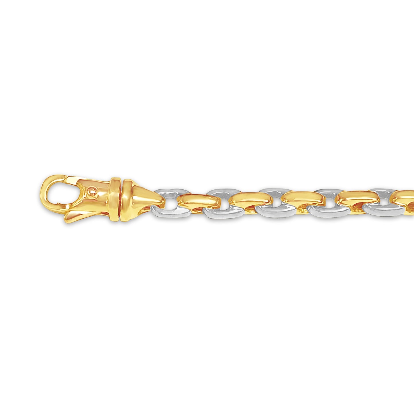 Handmade Solid Gold Fancy Rolo Bracelet , 5mm