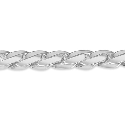 Handmade Solid Gold Curb Bracelet , 14mm