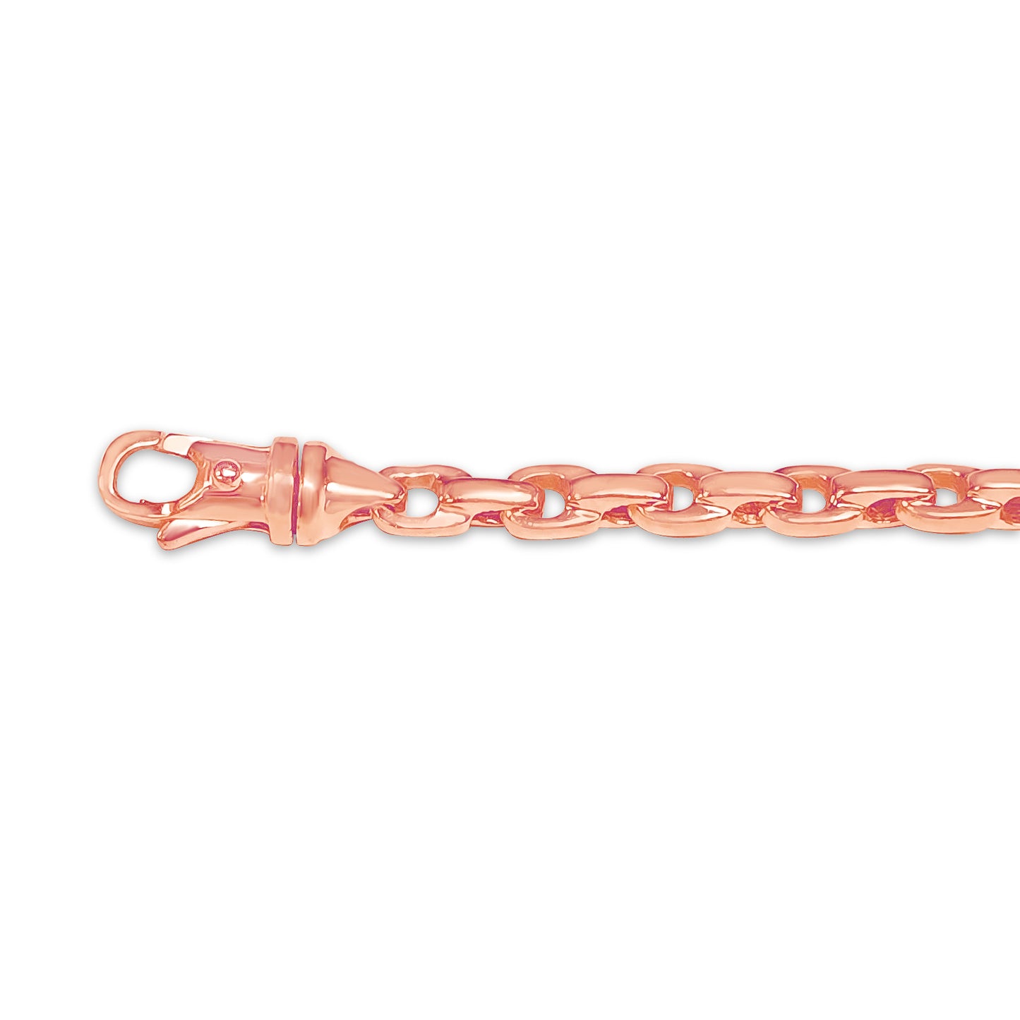 Handmade Solid Gold Fancy Rolo Bracelet , 5mm