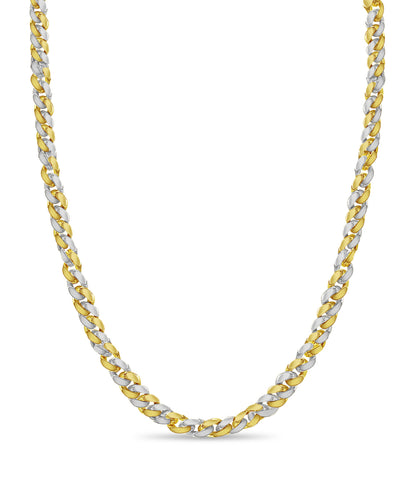 Handmade Solid Gold Curb Necklace , 15mm