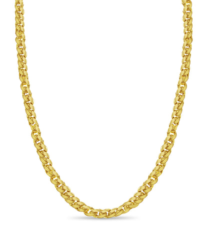 Handmade Solid Gold Curb Necklace , 15mm