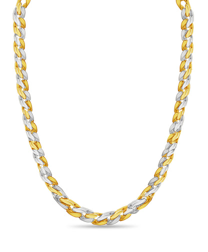 Handmade Solid Gold Curb Necklace , 16mm