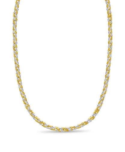 Handmade Solid Gold Curb Necklace , 9mm