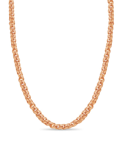 Handmade Solid Gold Curb Necklace , 15mm