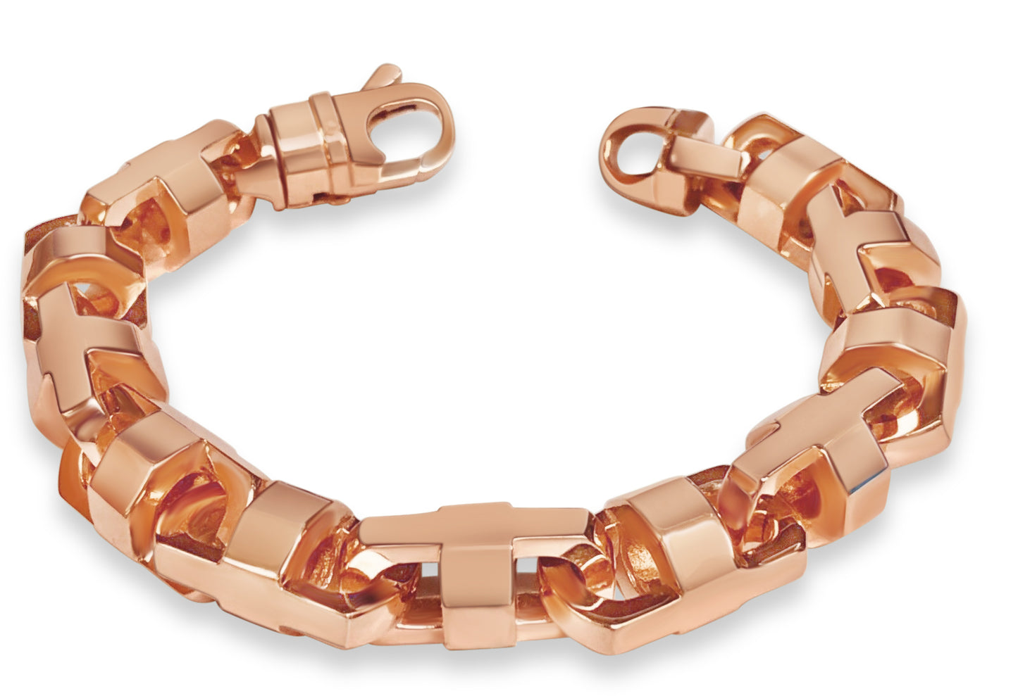 Handmade Solid Gold Anchor Mariner Bracelet , 15mm