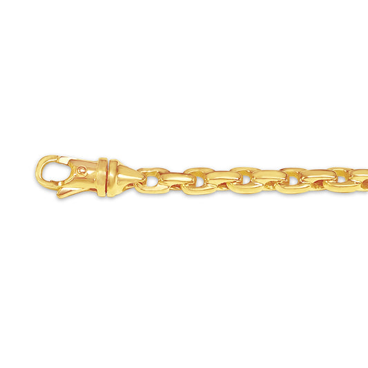Handmade Solid Gold Fancy Rolo Bracelet , 5mm