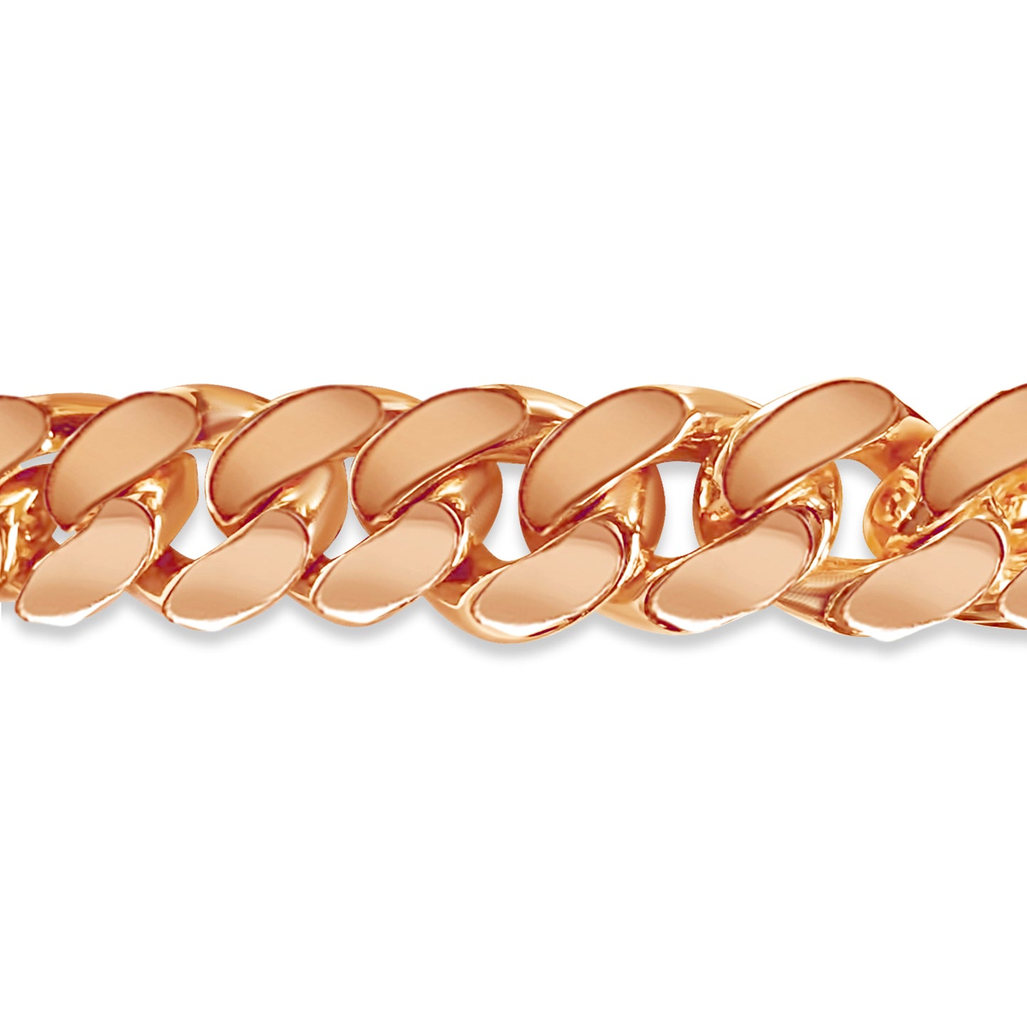 Handmade Solid Gold Curb Bracelet , 15mm