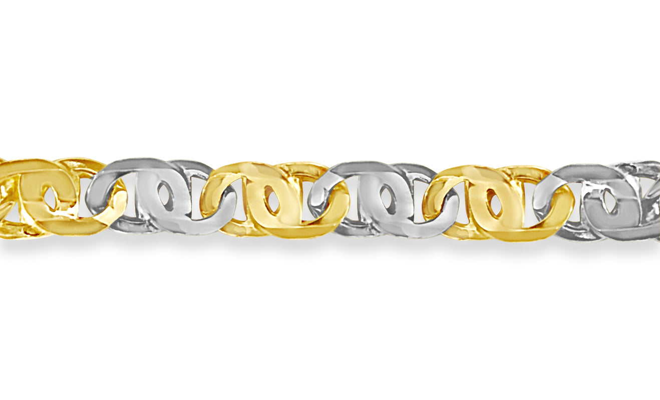 Handmade Solid Gold Tiger Eye Bracelet , 11mm