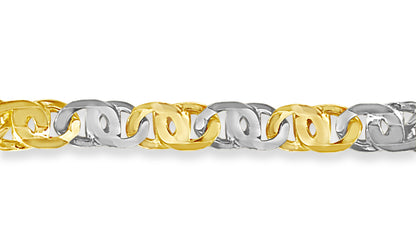 Handmade Solid Gold Tiger Eye Bracelet , 11mm